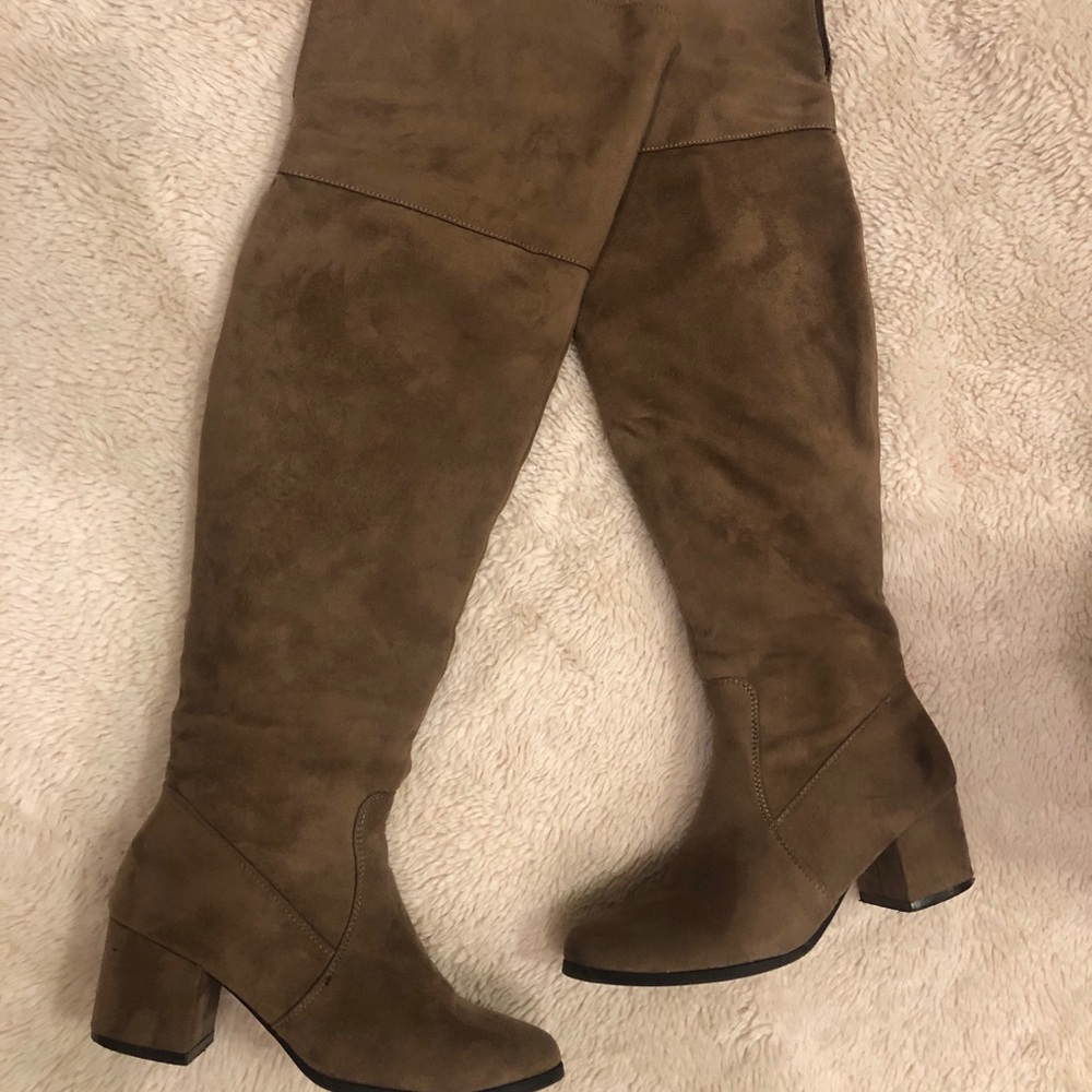 OTK tan boots